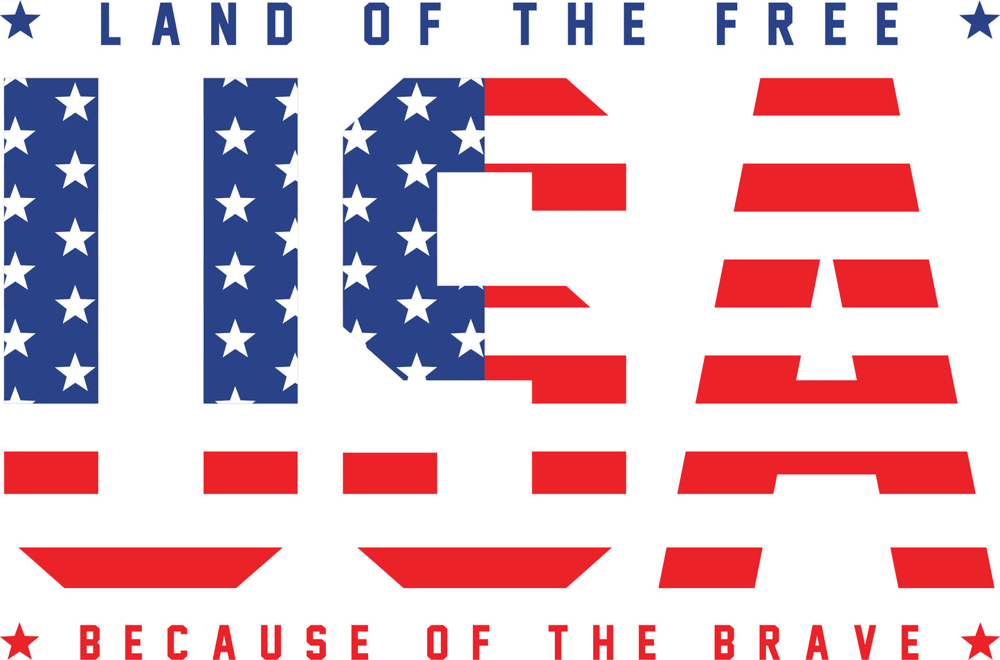 Patriotic T-Shirt - "USA - Land of the Free", Unisex
