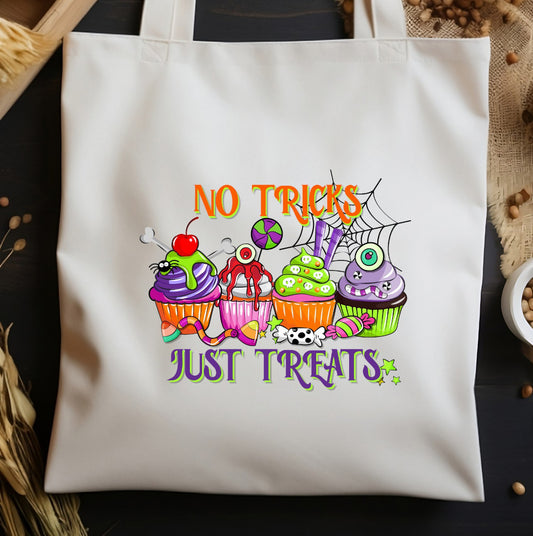 Trick or Treat Bag, “No Tricks Just Treats”