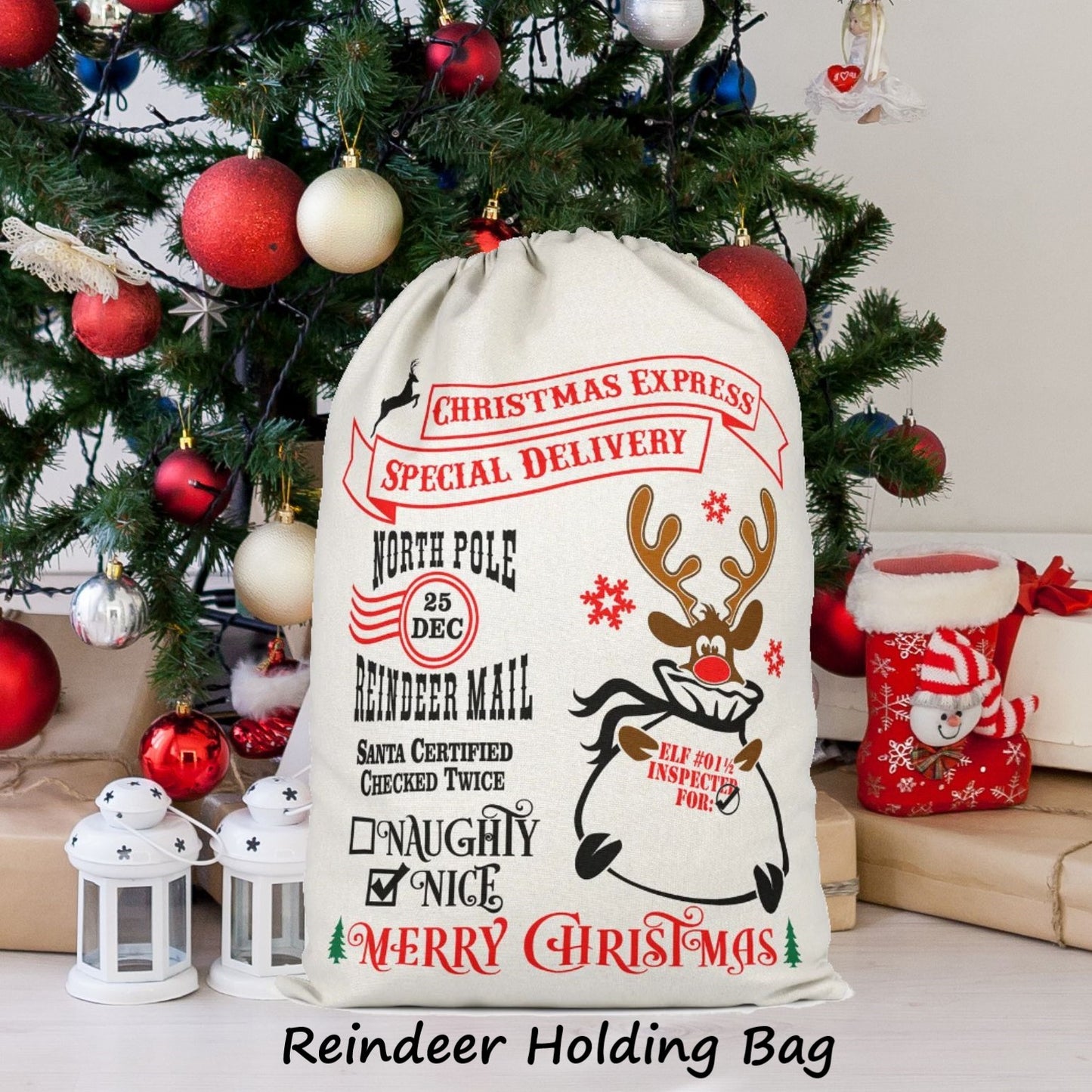 Personalized Santa Sacks - (Polyester)