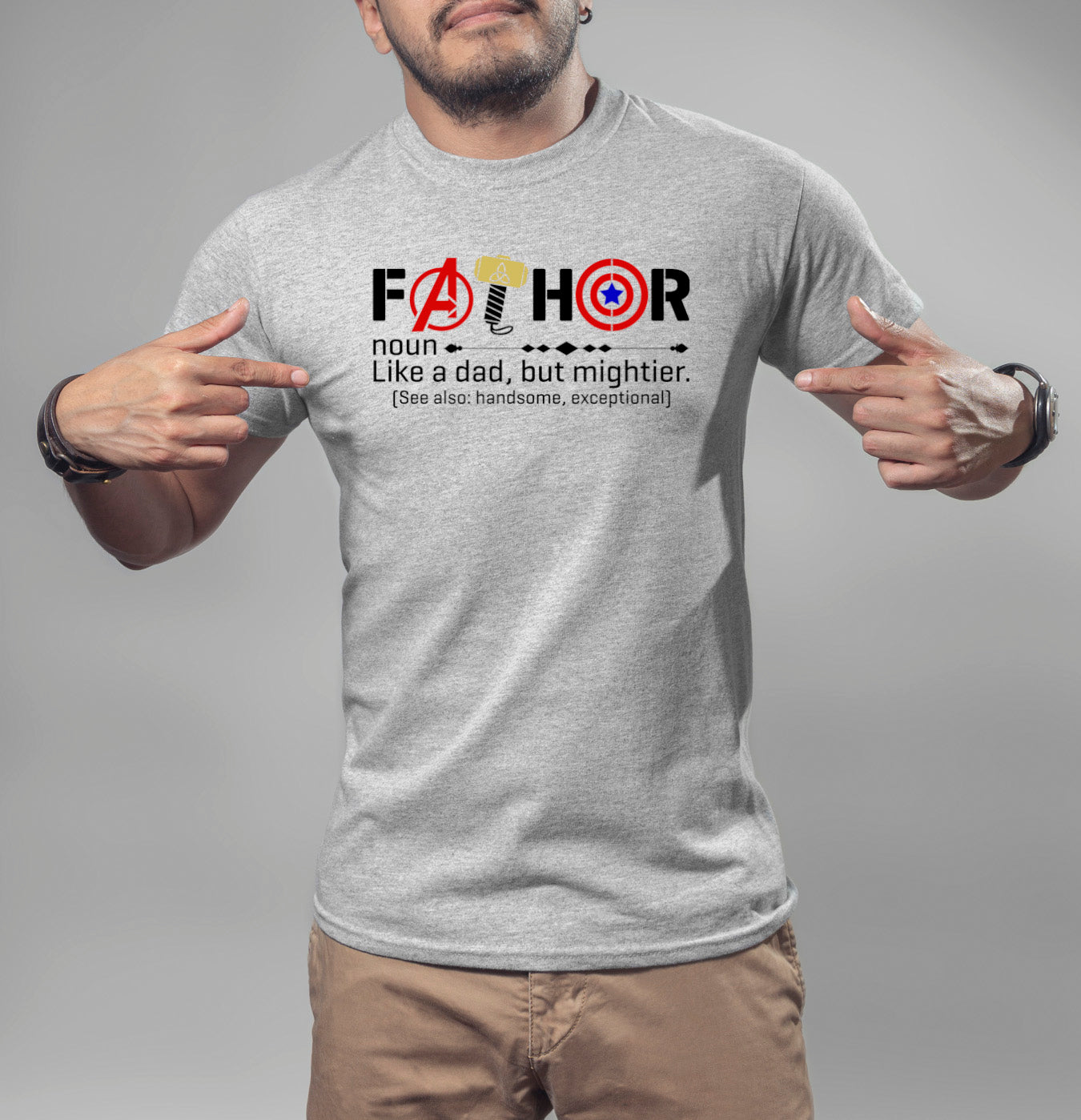 Father's Day T-Shirt - "FATHOR - Like A Dad But Mightier"