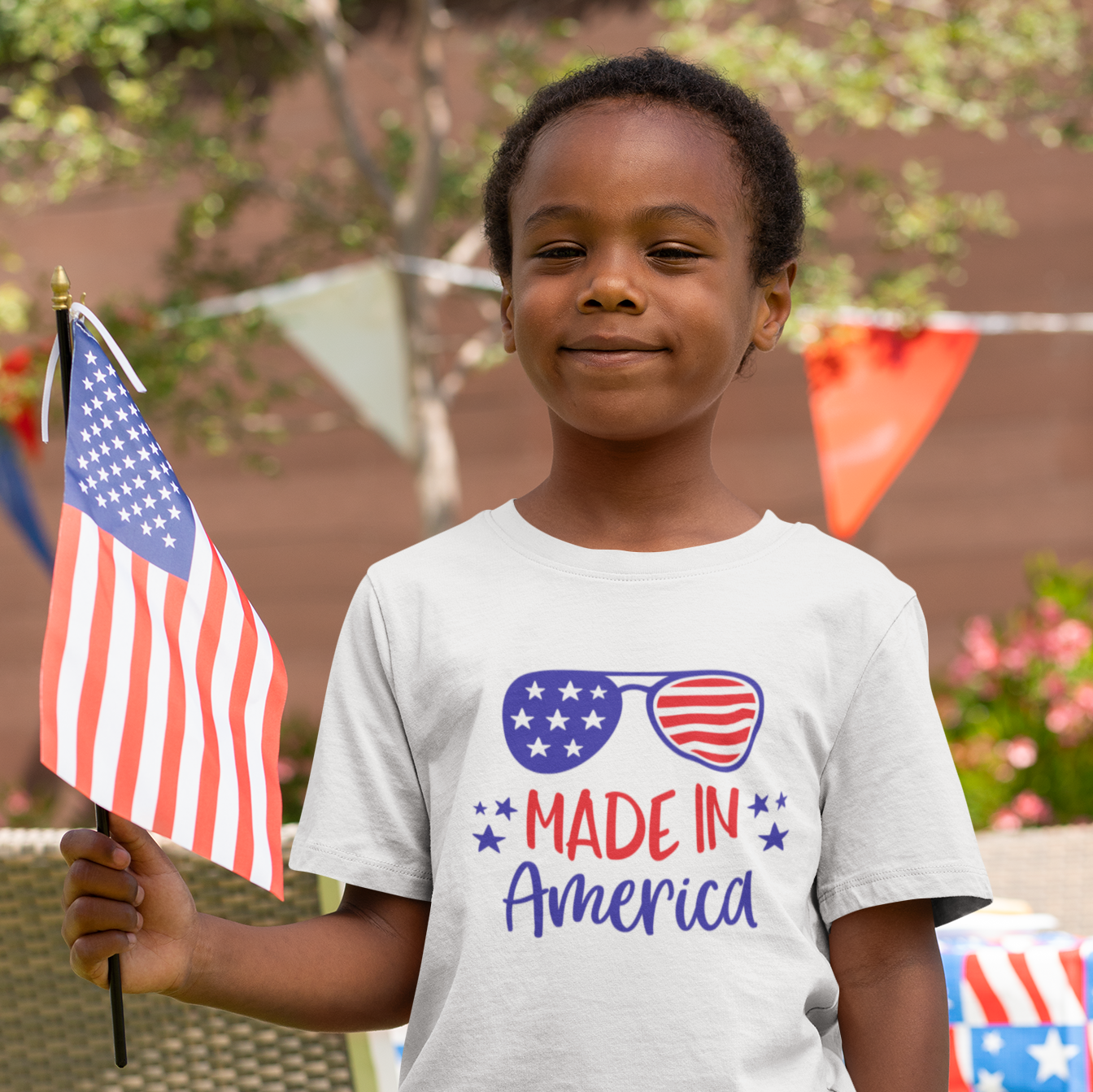 Patriotic T-Shirt - "Made In America" - TODDLER Size