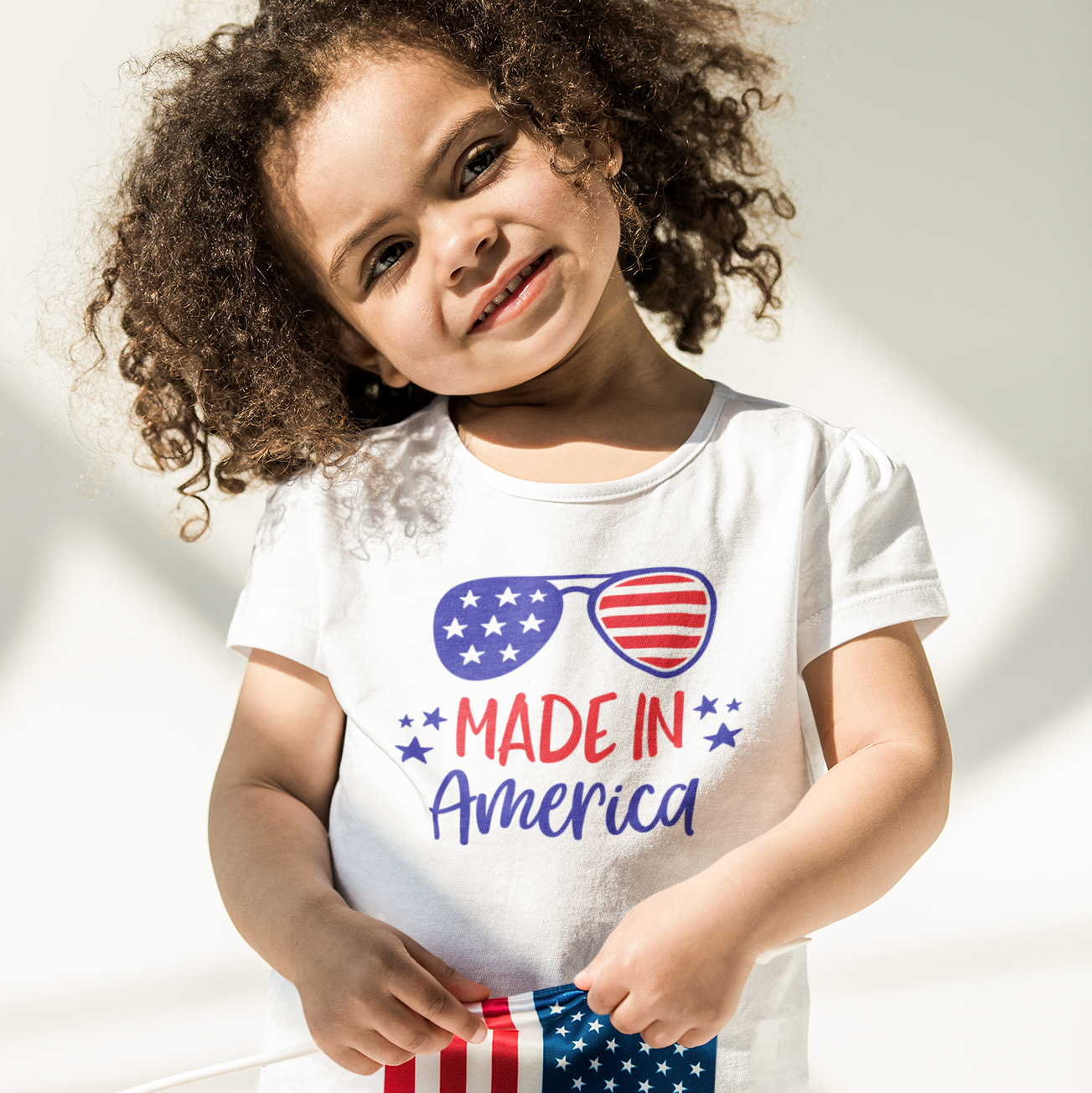 Patriotic T-Shirt - "Made In America" - TODDLER Size