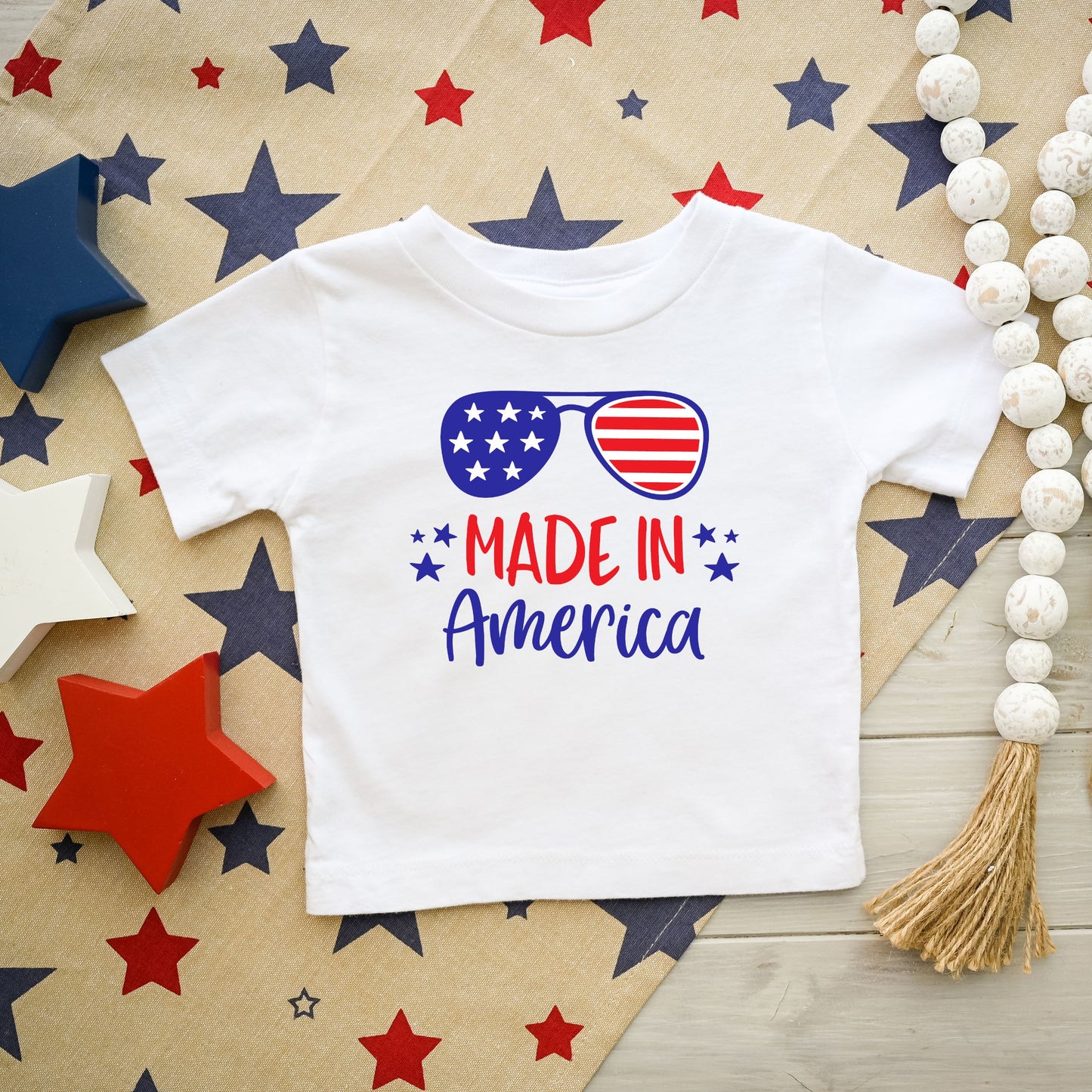 Patriotic T-Shirt - "Made In America" - TODDLER Size